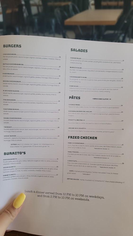 Yardbirds Menu image 1
