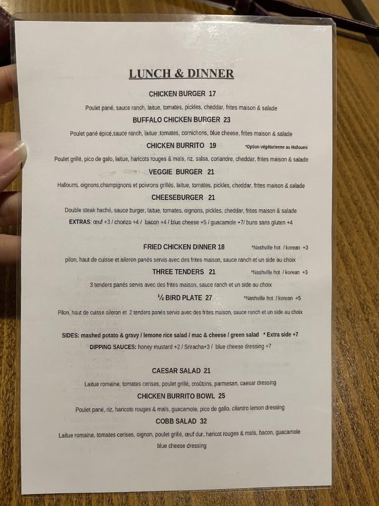 Yardbirds Menu image 2